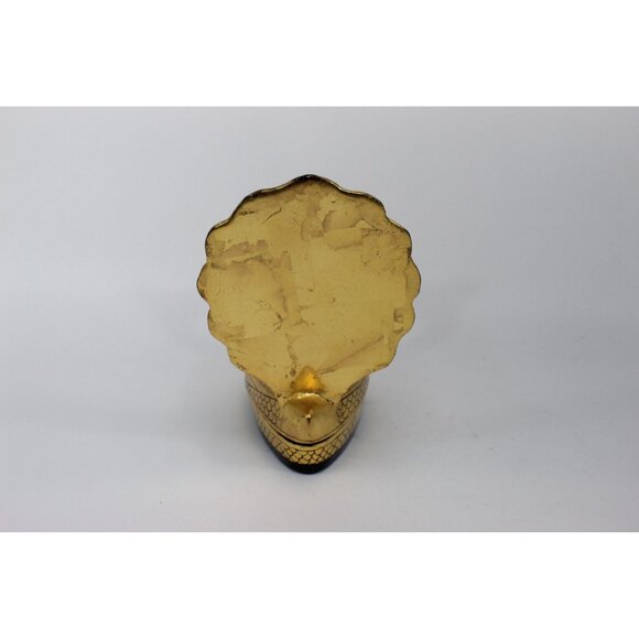 Vintage Lacquer Peacock Box • Hand Painted Kashmiri Papier Mache • Gold Black De - Picture 6 of 15